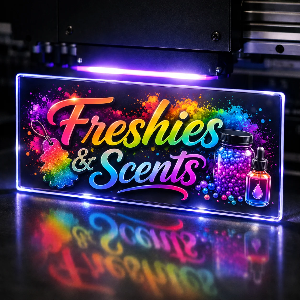 Freshies and Scents sign graphic