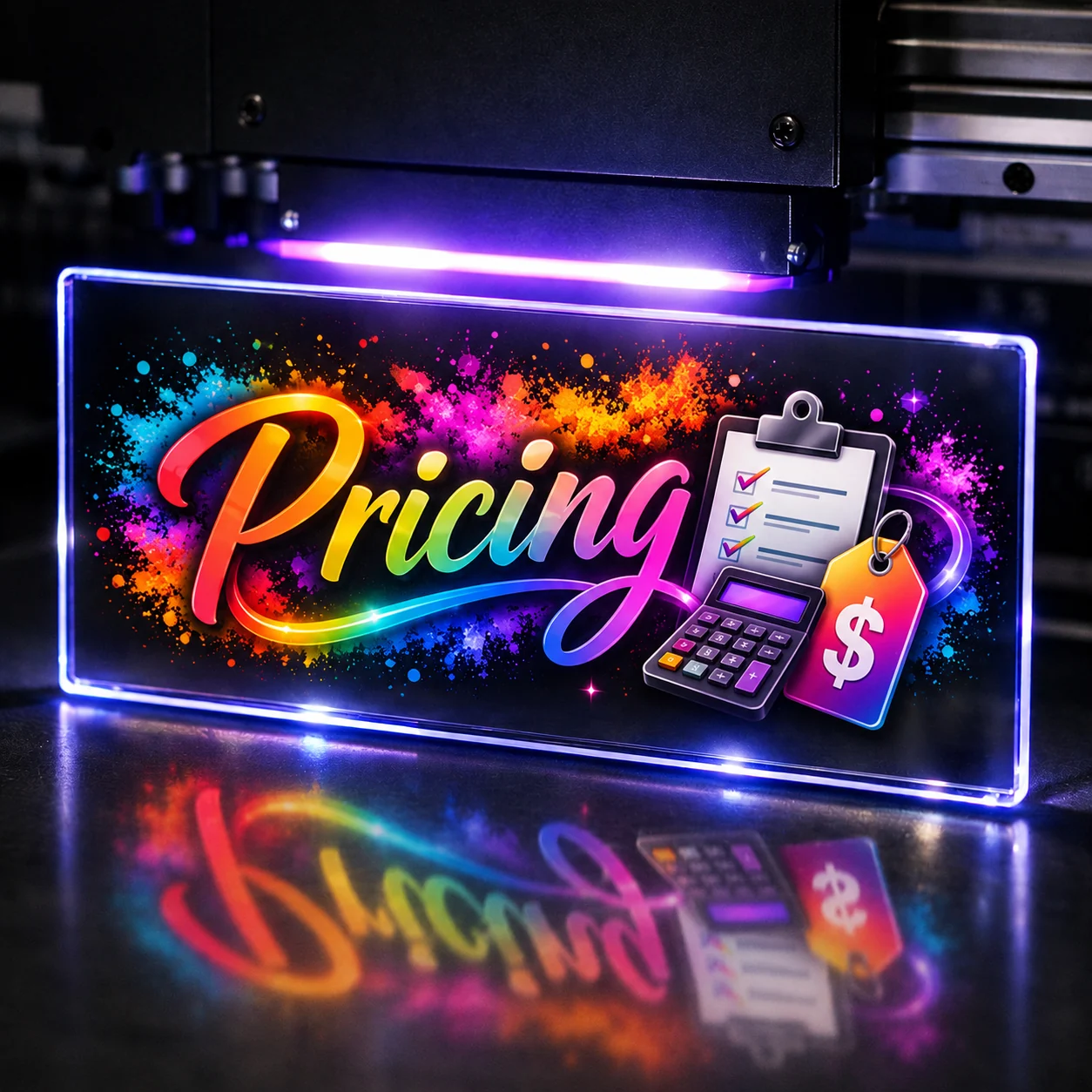 Pricing sign graphic